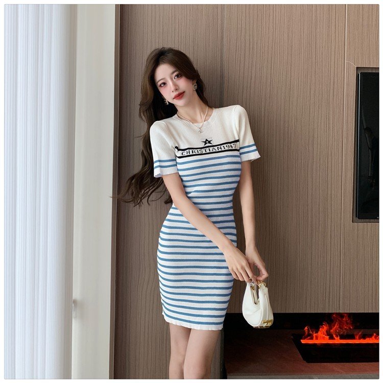 ĐẦM BODY LEN DIOR SỌC CAO CẤP D20